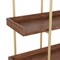 Martha Stewart Emmett 3 Shelf 35in.H Storage Display Unit Bookcase w/Polished Brss Metal Frame in Walnut Wood Grain JN-2542B3-BR-GLD-MS - alternate 4